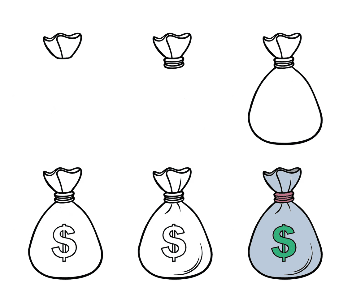 Big Money Bag Drawing Ideas