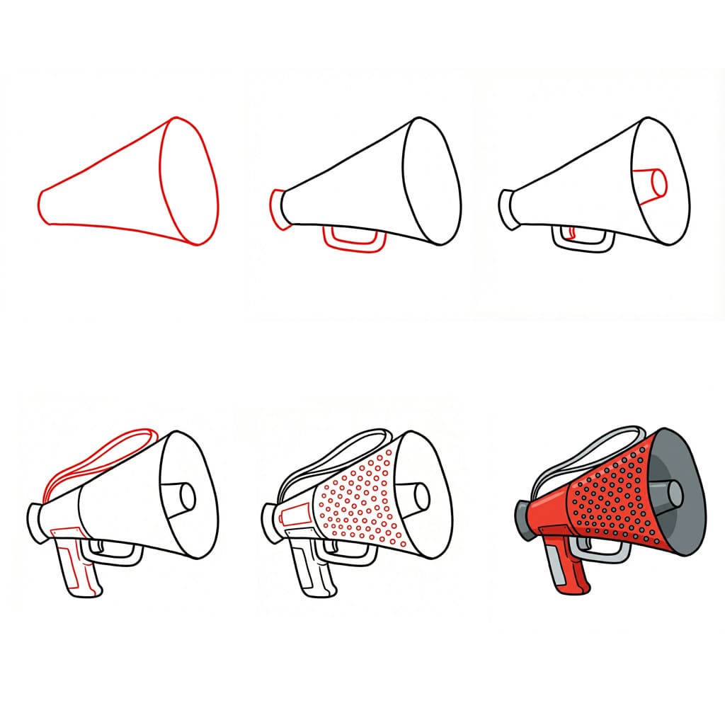 How to draw Bright Megaphone