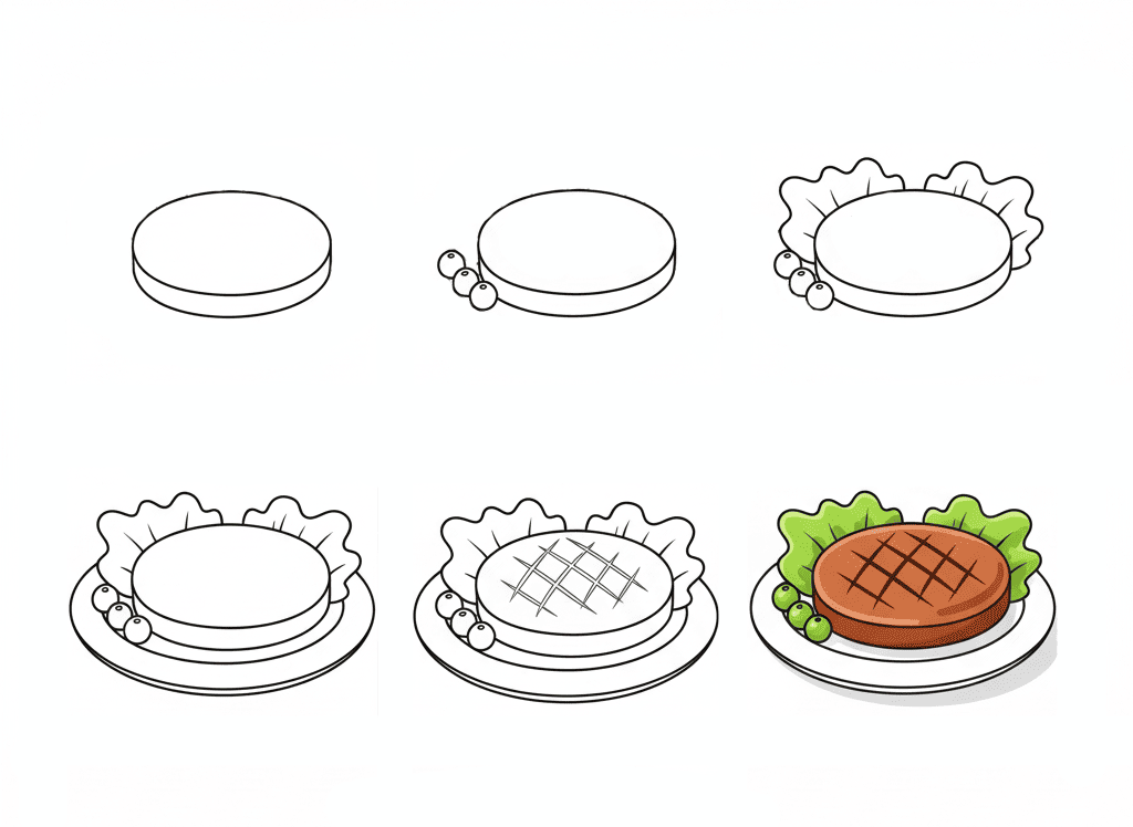 Cartoon Beefsteak Drawing Ideas