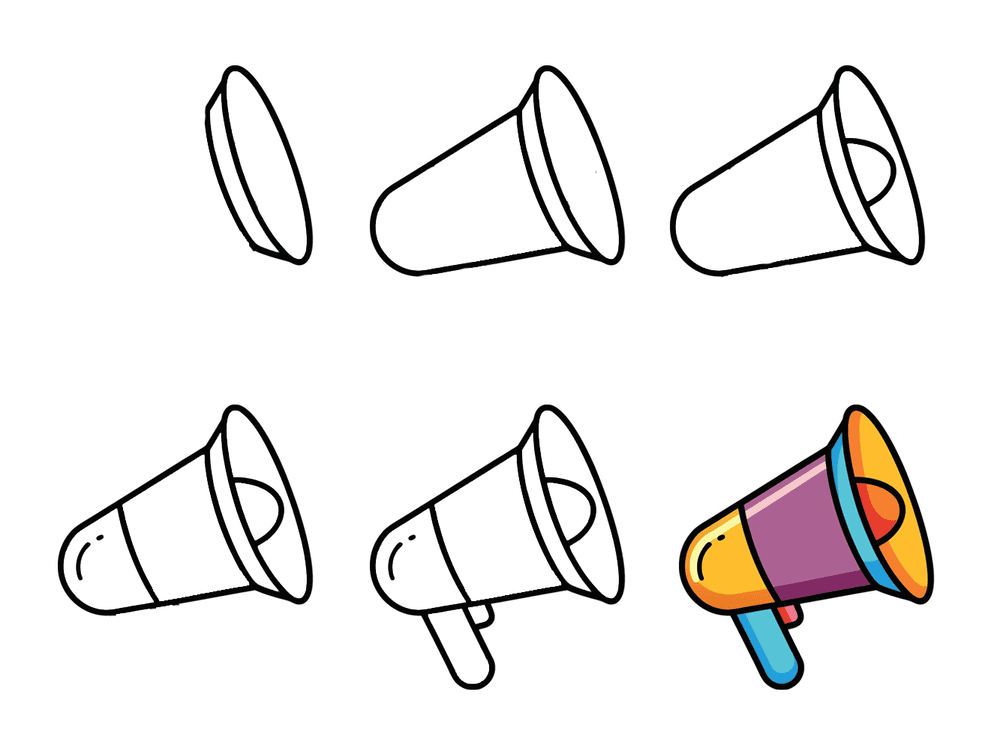 Megaphone Drawing Ideas