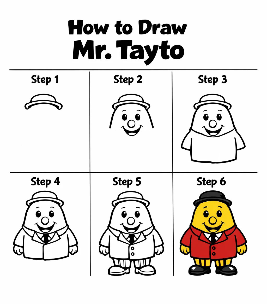 Cartoon Mr Tayto Drawing Ideas