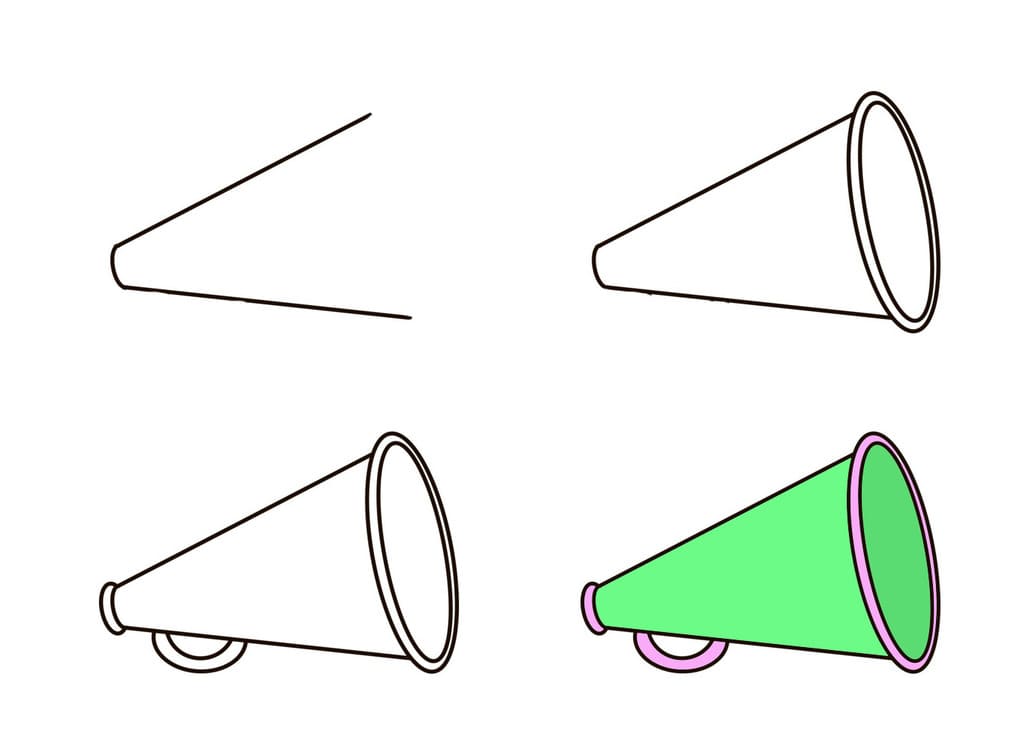 Cheerleading Megaphone Drawing Ideas