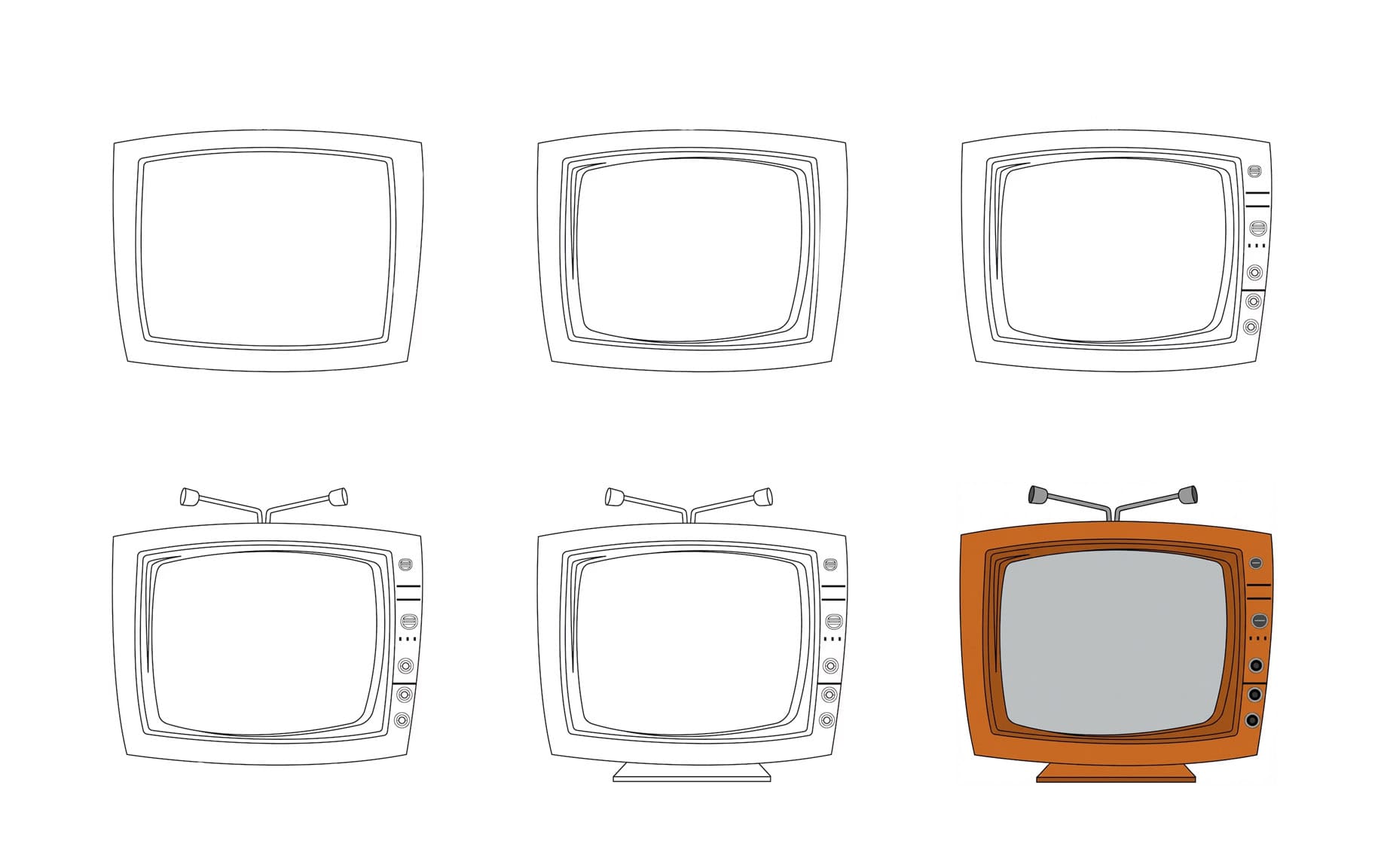 Classic Television Drawing Ideas