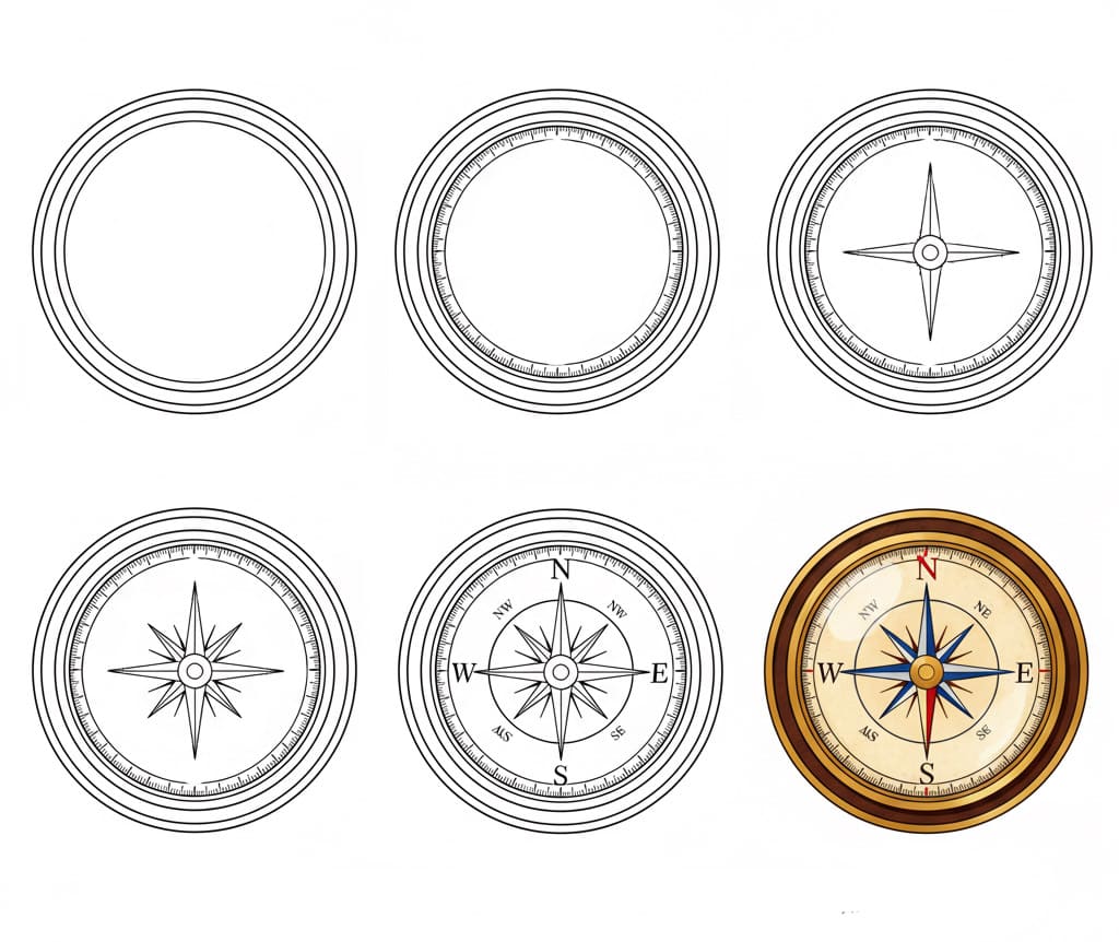Cool Compass Drawing Ideas