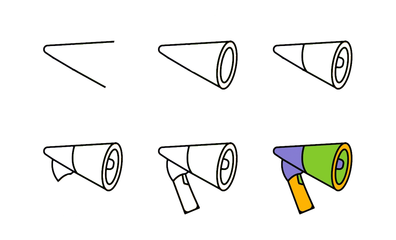 Cool Megaphone Drawing Ideas