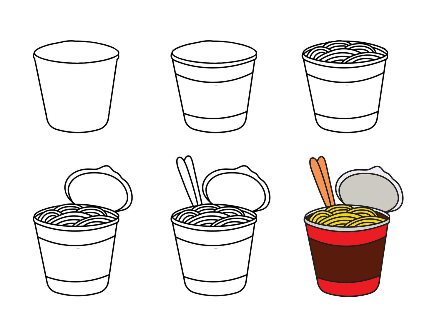 Cup Noodles Drawing Ideas