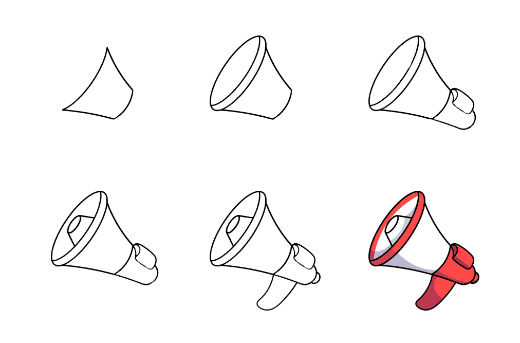 Cute Megaphone Drawing Ideas