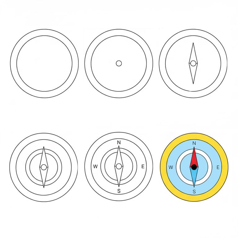 Easy Compass Drawing Ideas