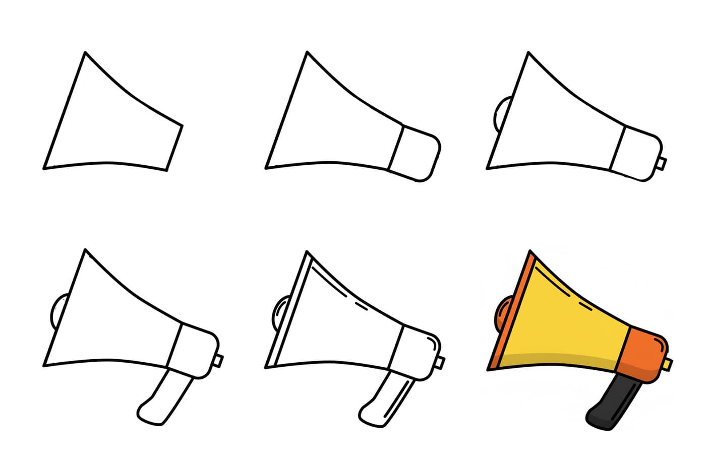 Easy Megaphone Drawing Ideas