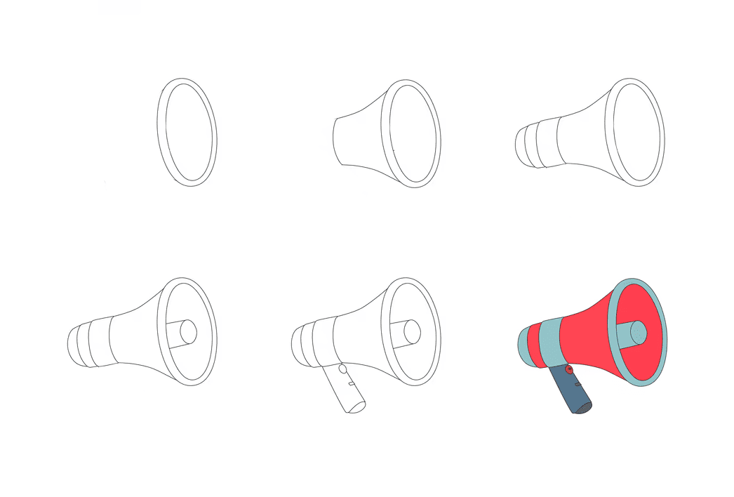 Electric Megaphone Drawing Ideas