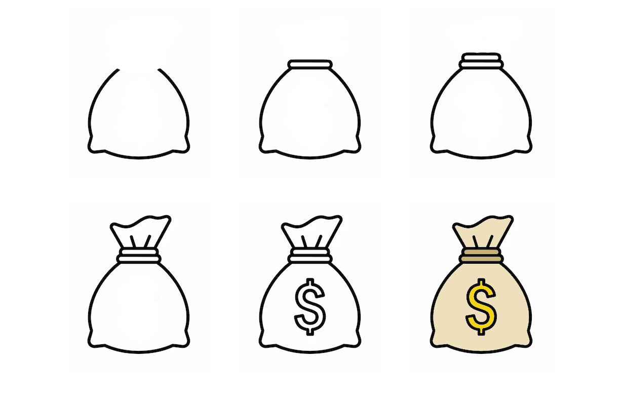Free Money Bag Drawing Ideas