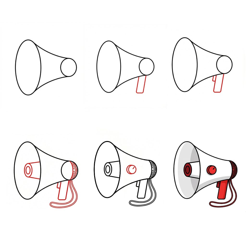 How to draw Friendly Megaphone