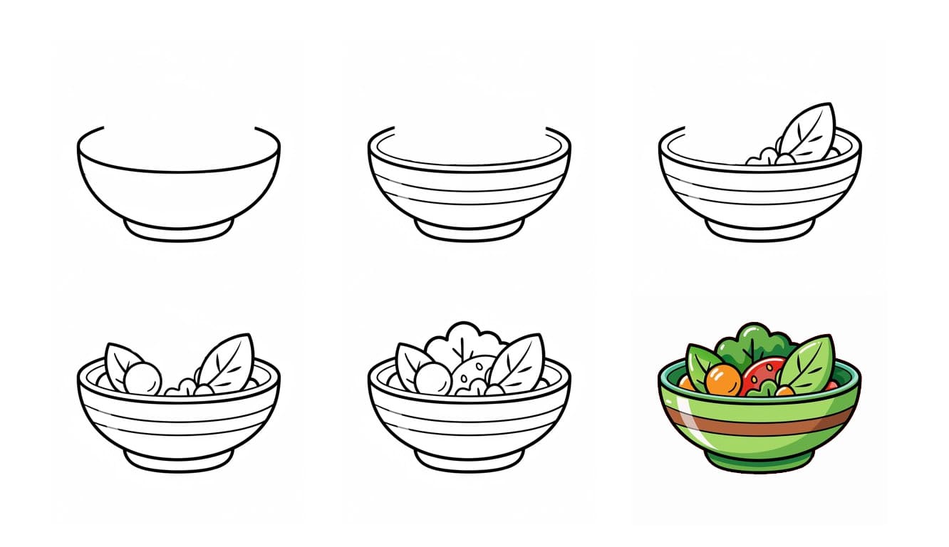 Healthy Salad Drawing Ideas