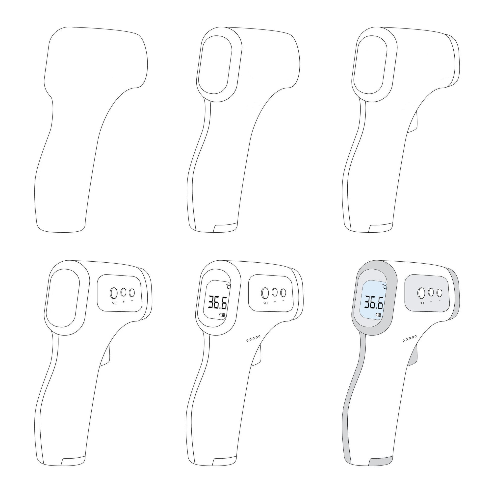 Infrared Thermometer Drawing Ideas