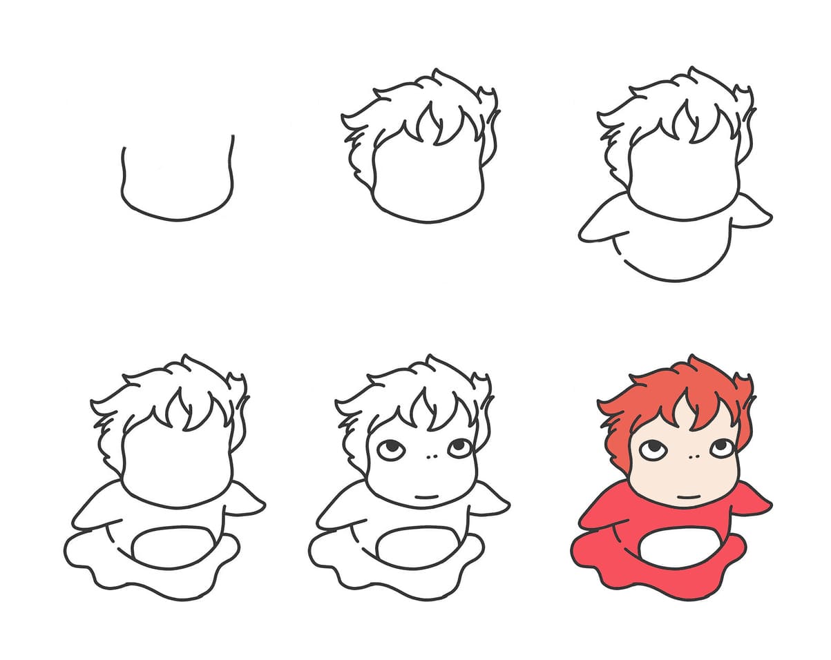 Little Ponyo Drawing Ideas