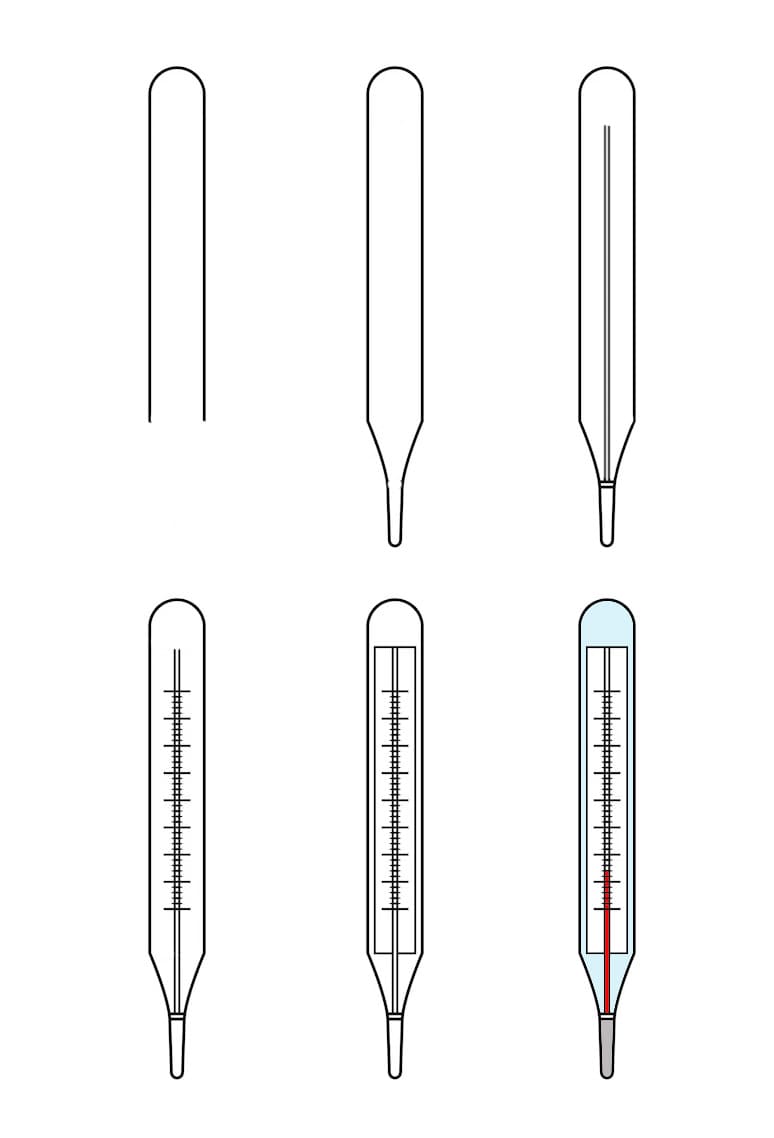 Medical Thermometer Drawing Ideas
