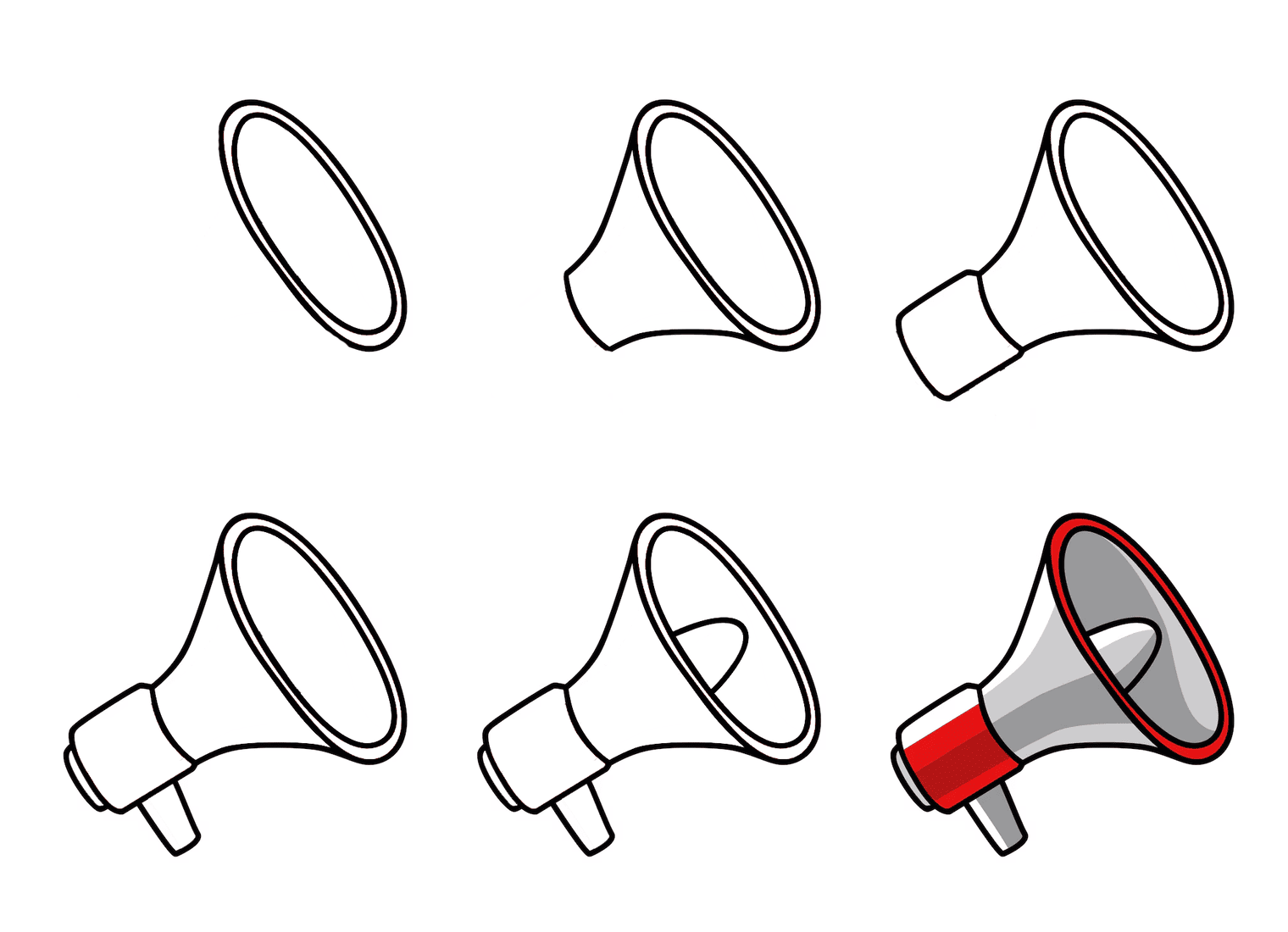 Megaphone Speaker Drawing Ideas