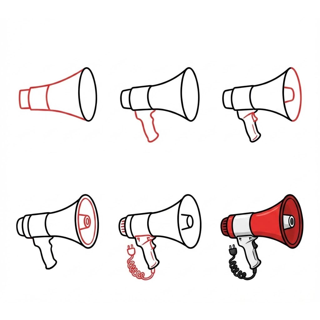 How to draw Mini Megaphone