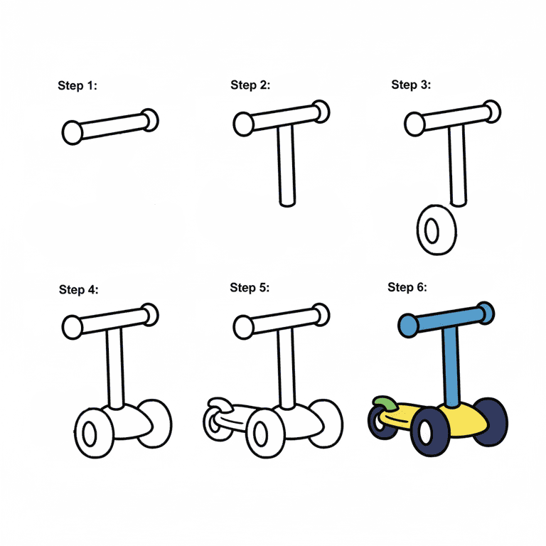 Mini Scooter Drawing Ideas