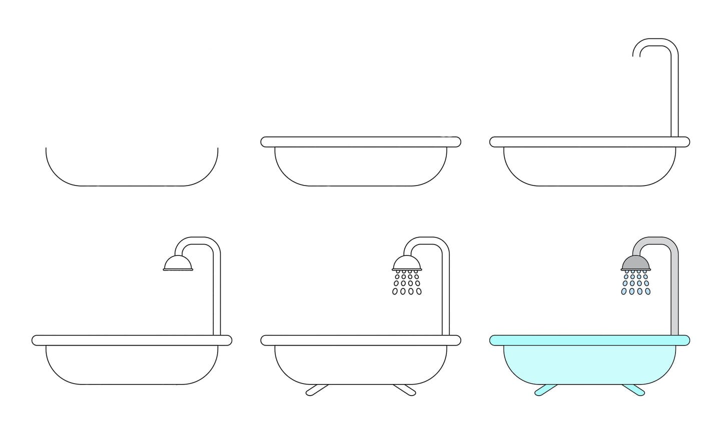 Minimalist Bath Drawing Ideas