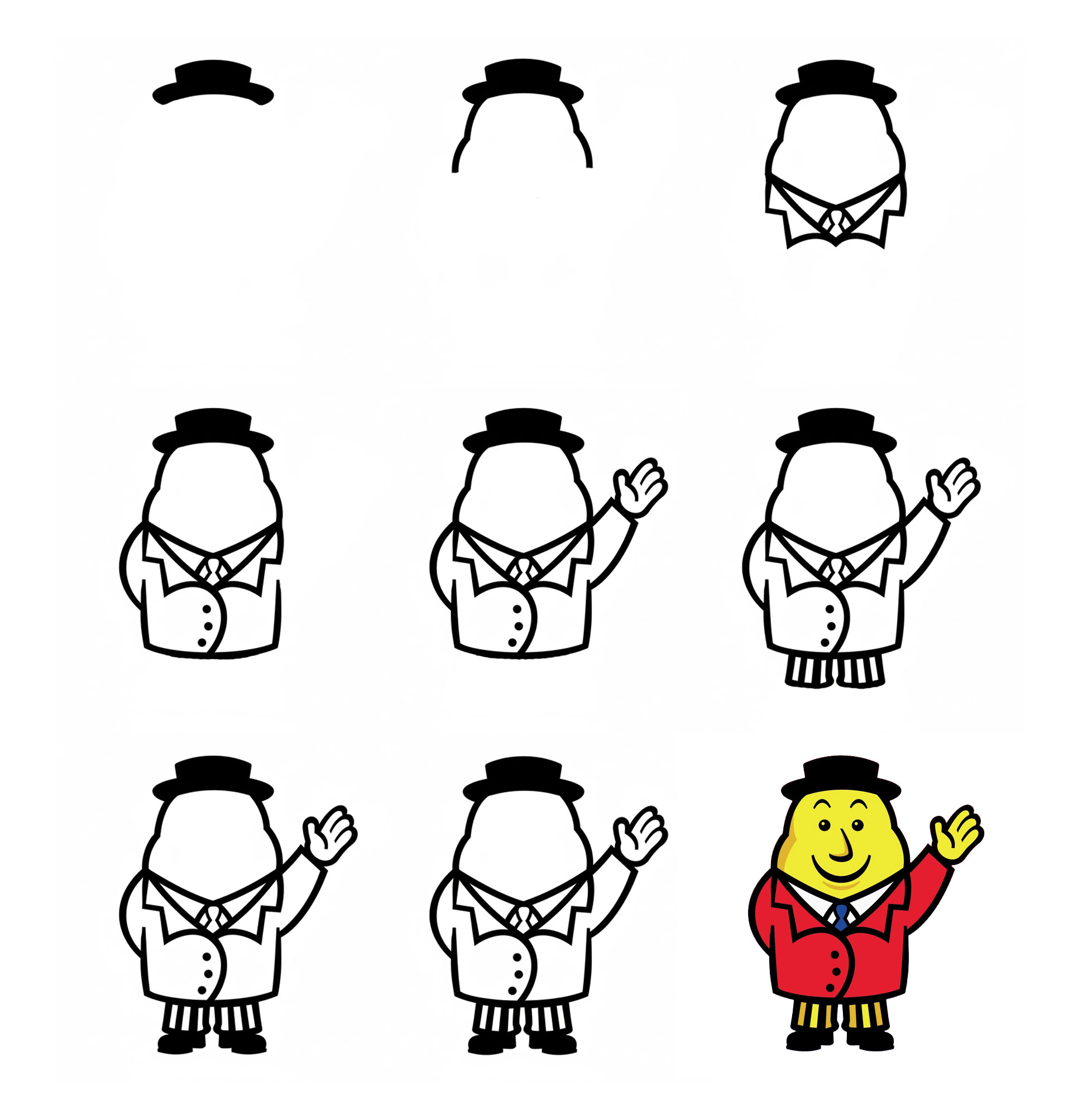Mr Tayto Waving Drawing Ideas