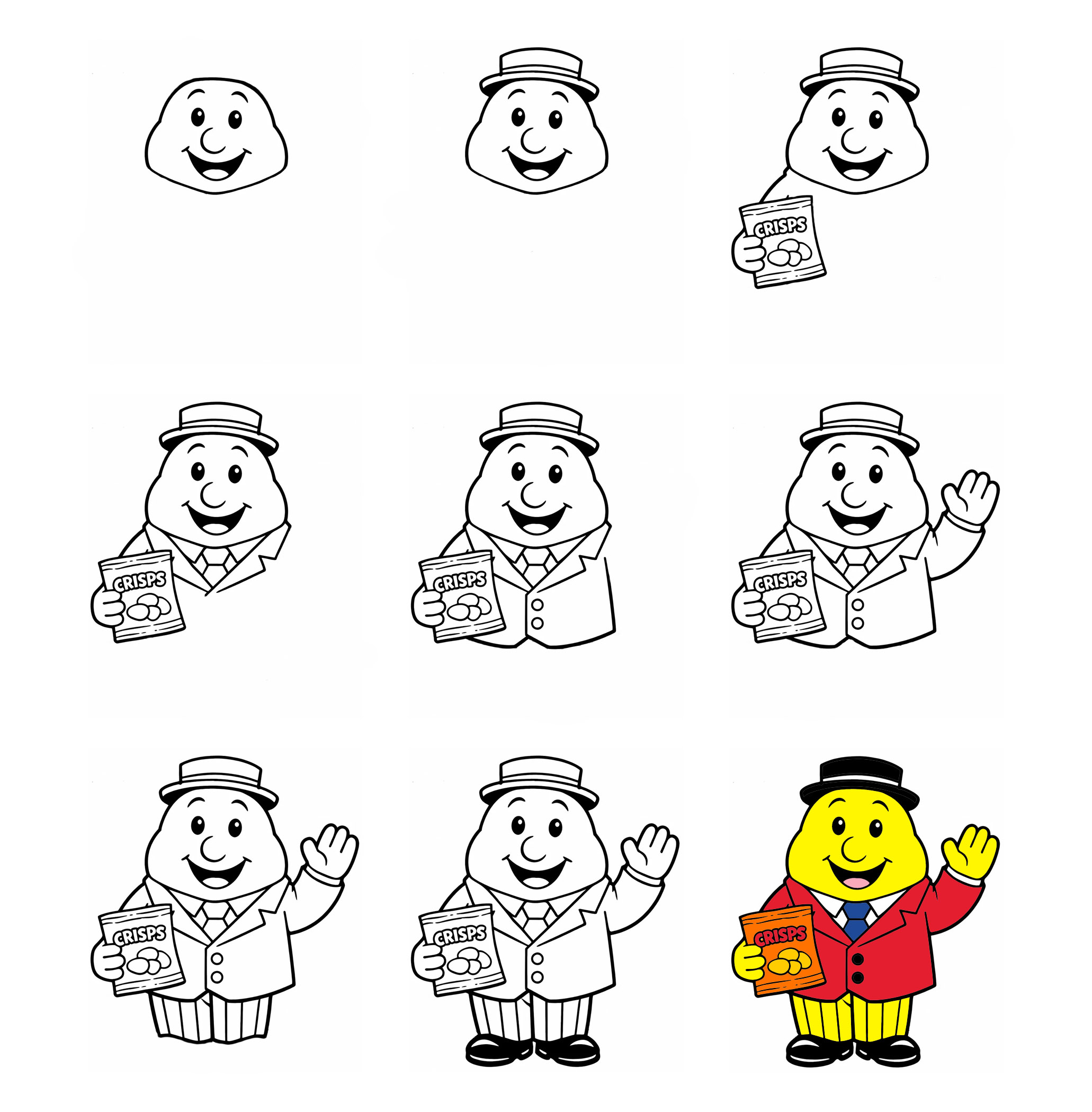 Mr Tayto with a Snack Drawing Ideas