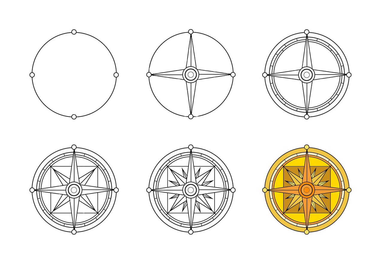 Nice Compass Drawing Ideas