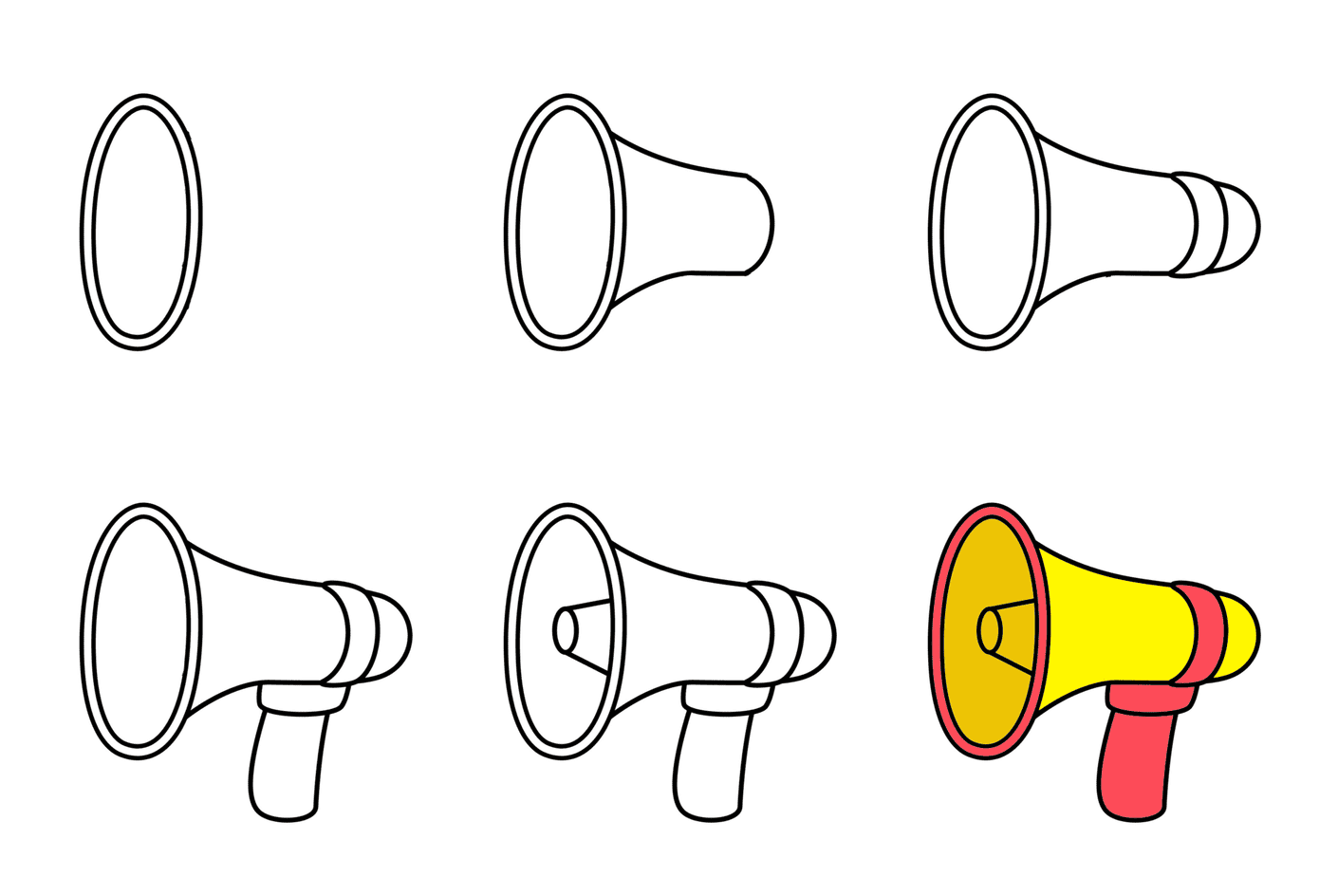Nice Megaphone Drawing Ideas