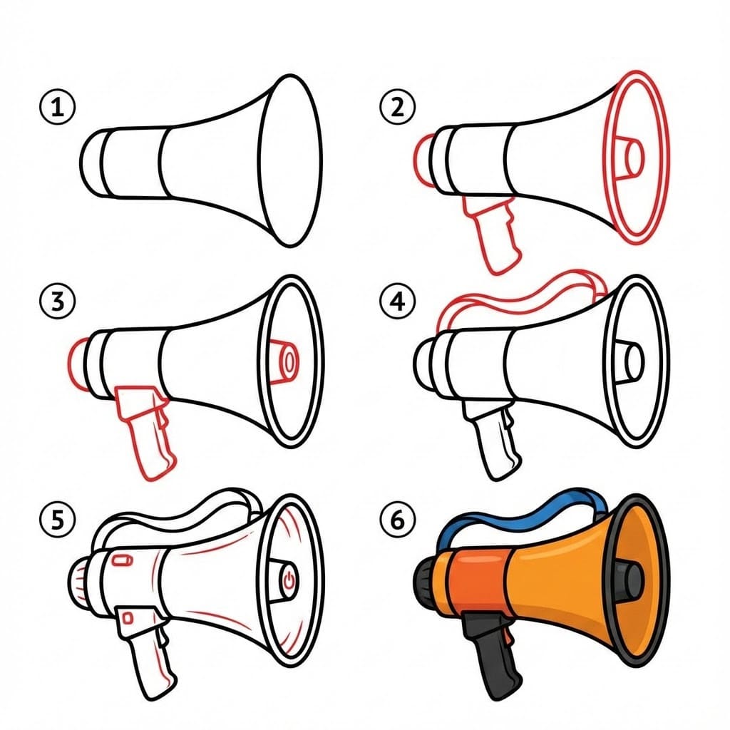 How to draw Playful Megaphone