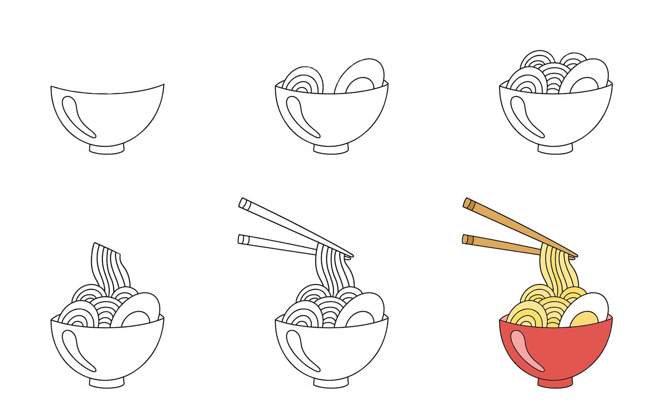 Ramen Noodles Drawing Ideas
