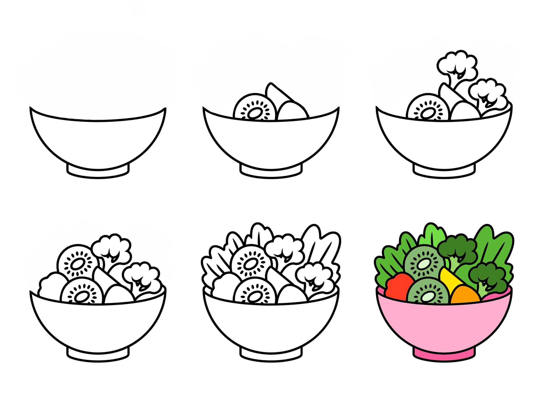 Salad Drawing Ideas