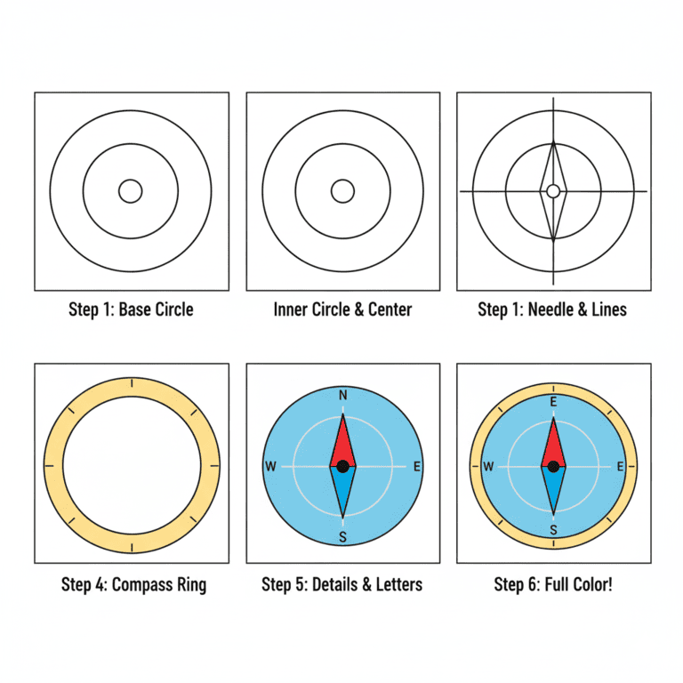 Simple Compass Drawing Ideas