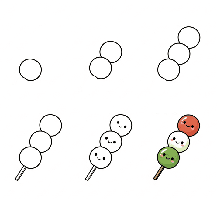 Simple Dango Drawing Ideas