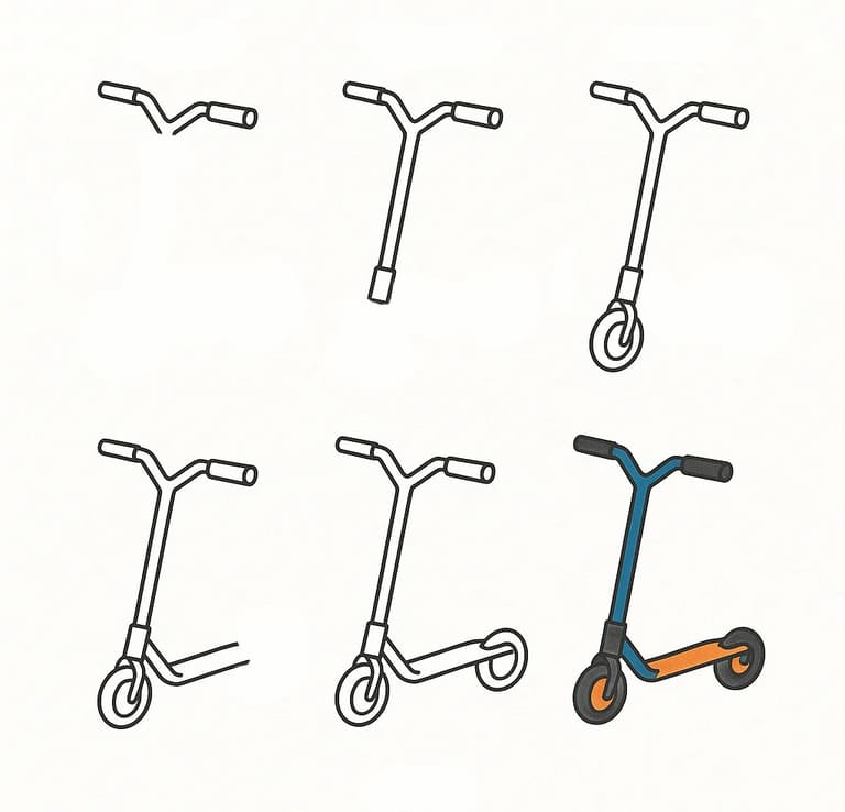 Stunt Scooter Drawing Ideas