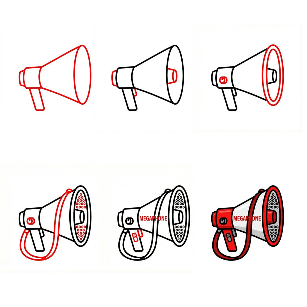 How to draw Talking Megaphone
