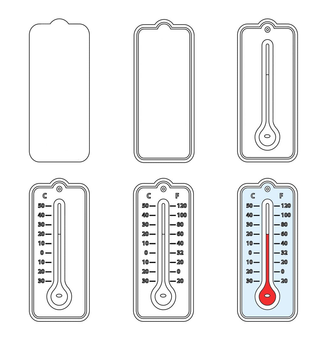 Temperature Thermometer Drawing Ideas