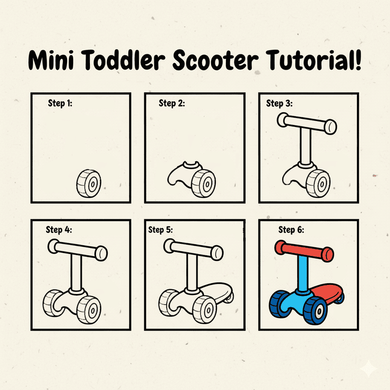 Toddler Scooter Drawing Ideas