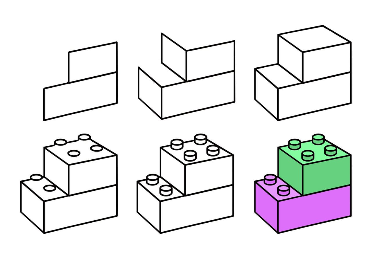 Toy Lego Brick Drawing Ideas