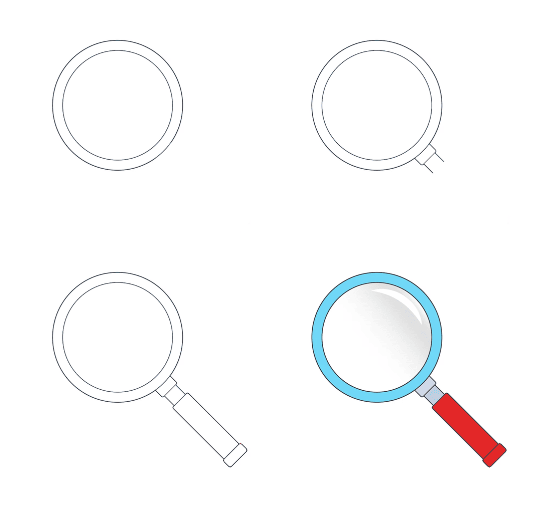 Toy Magnifying Glass Drawing Ideas