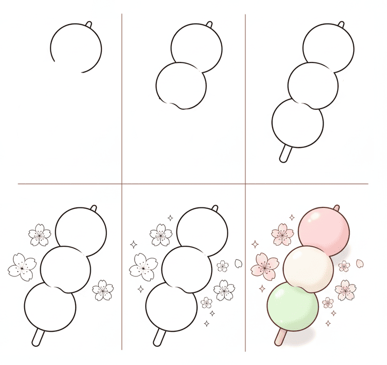 Dango Drawing Ideas