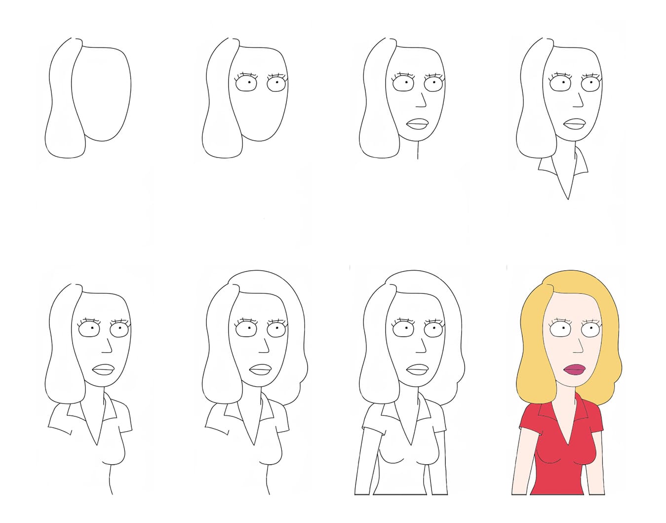 Beth Smith from Rick And Morty Drawing Ideas