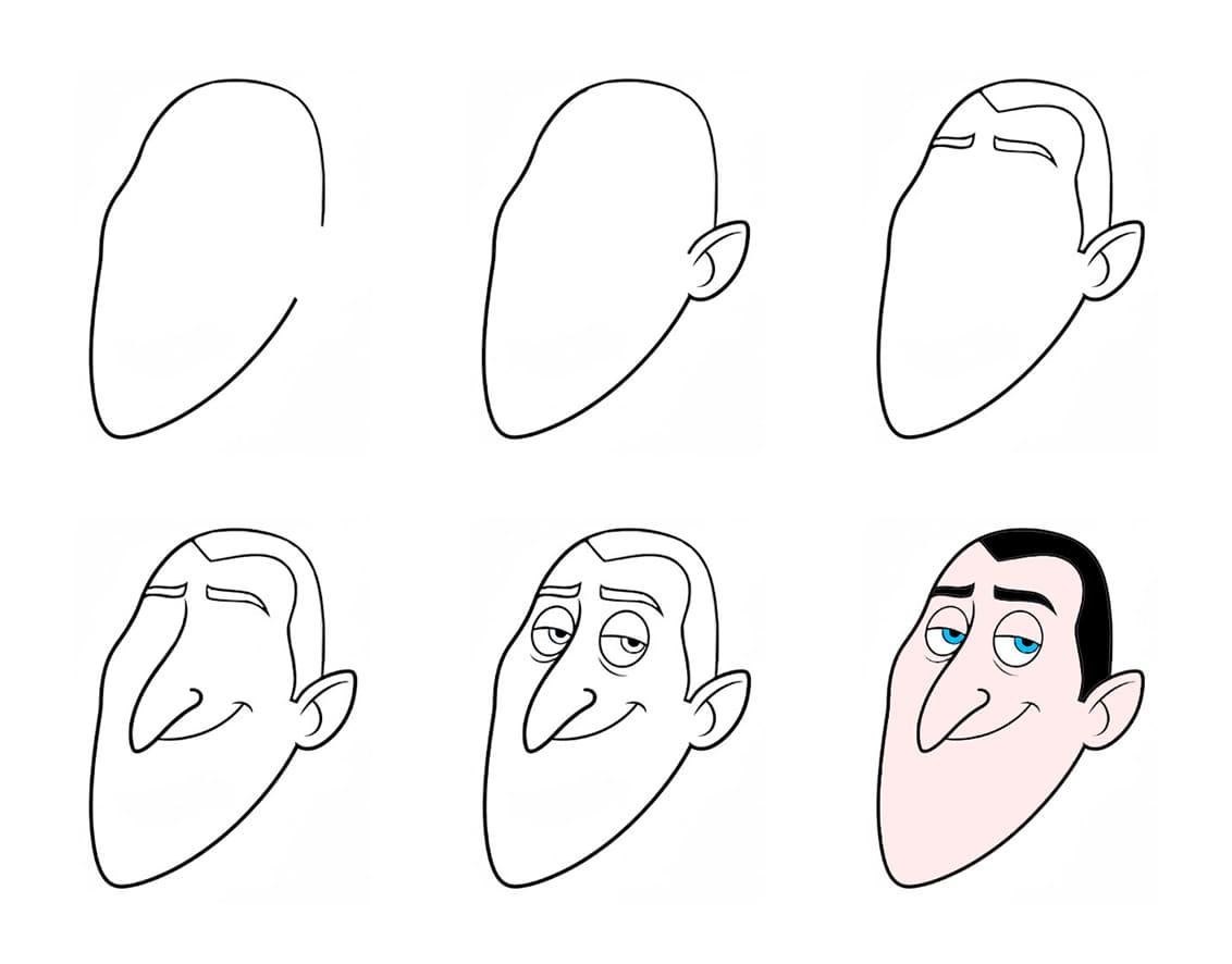 Dracula Face Drawing Ideas