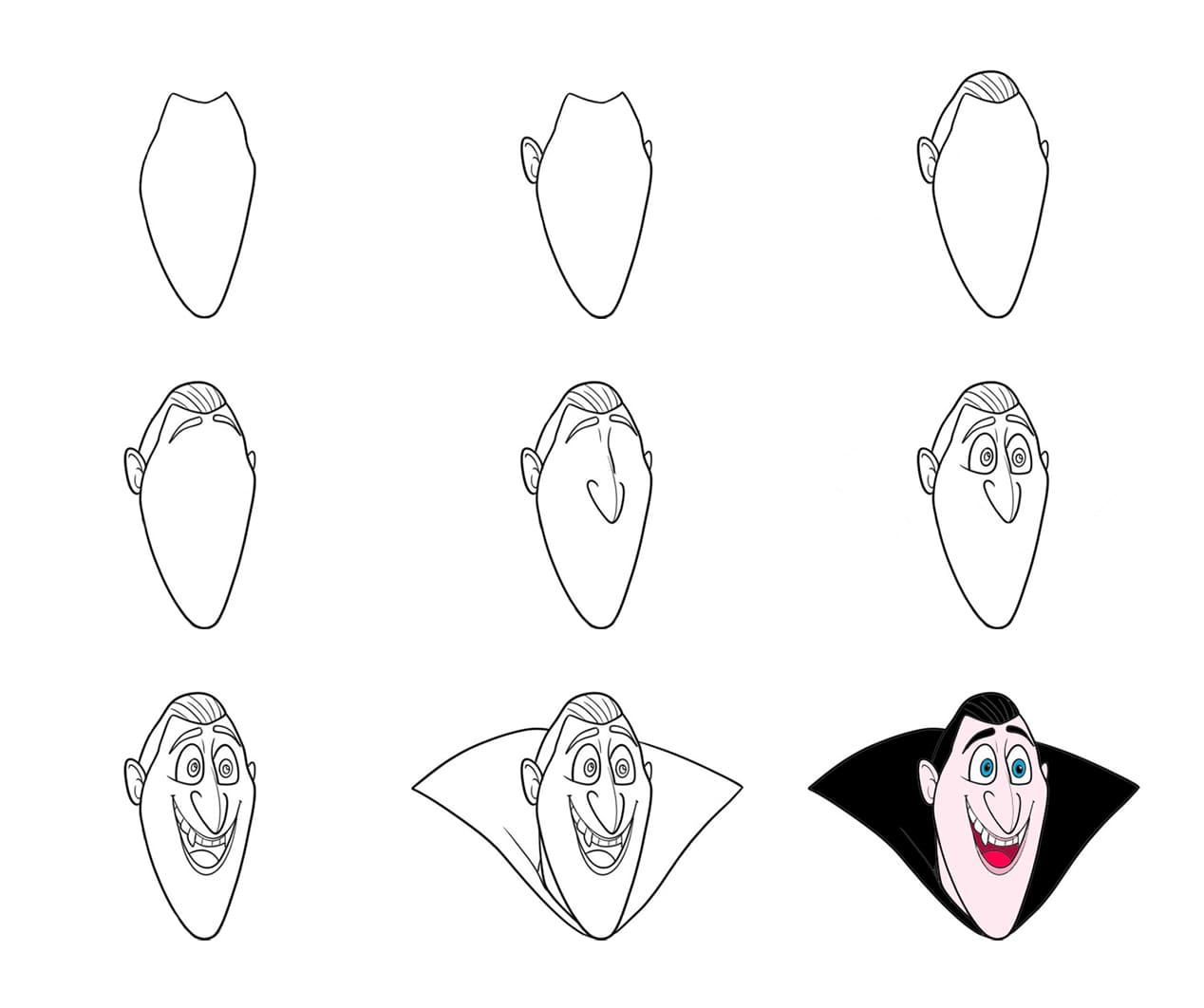 Dracula Portrait Drawing Ideas