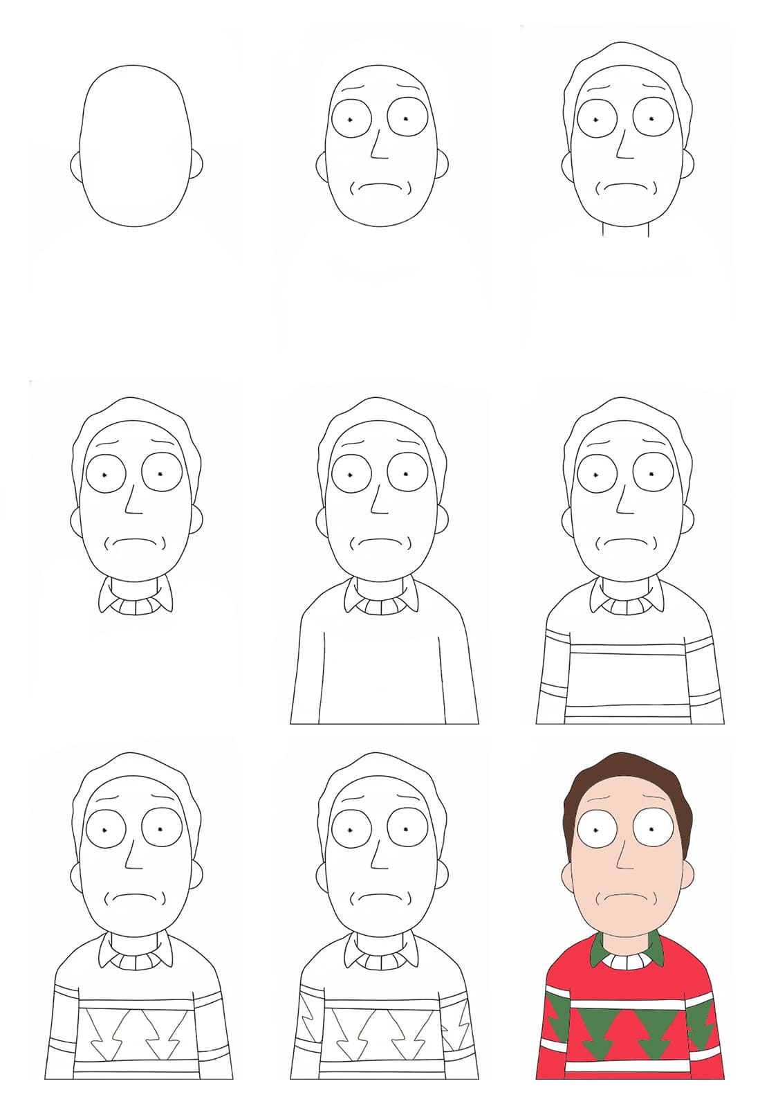 Jerry Smith wearing Christmas sweater Drawing Ideas