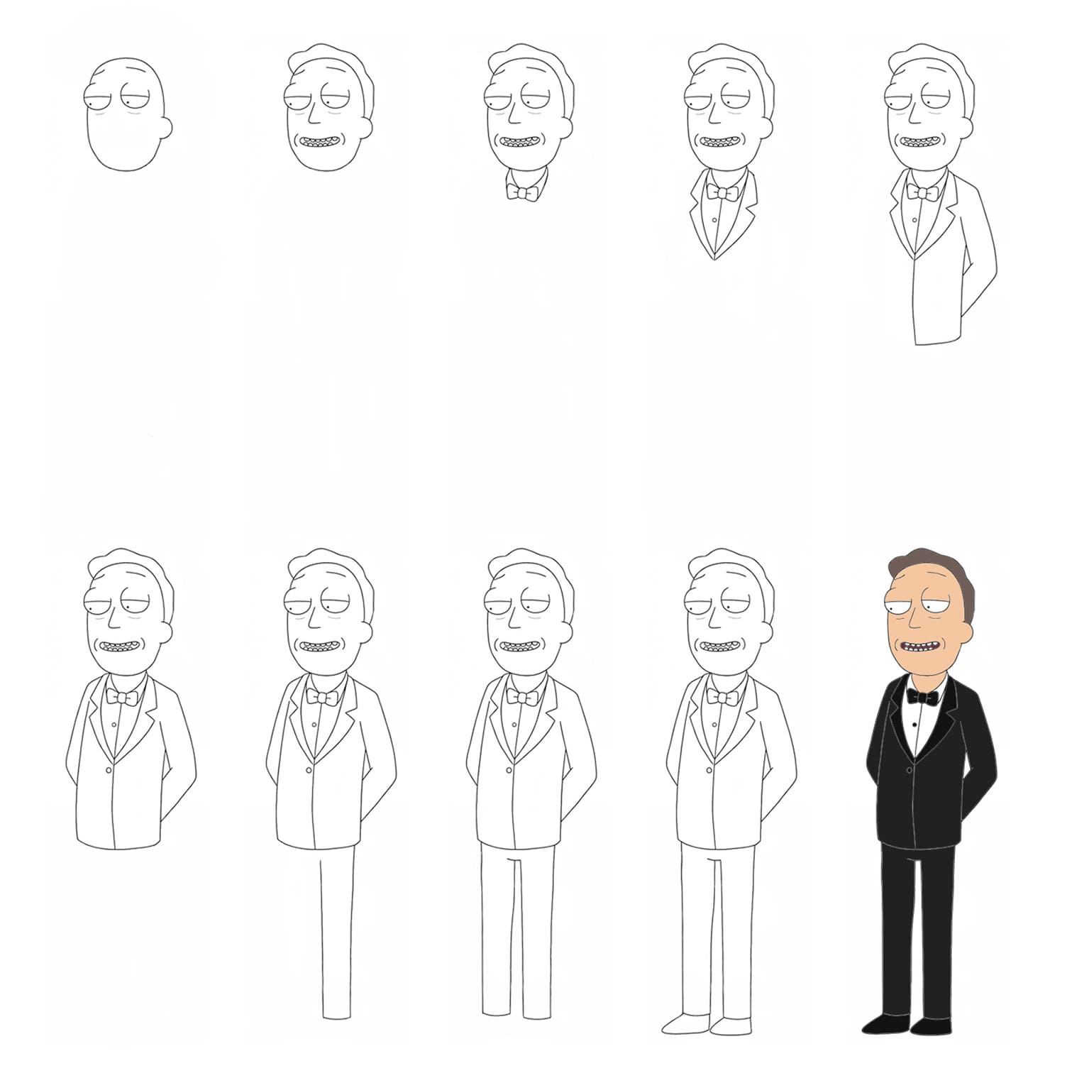 Jerry wearing suit Drawing Ideas