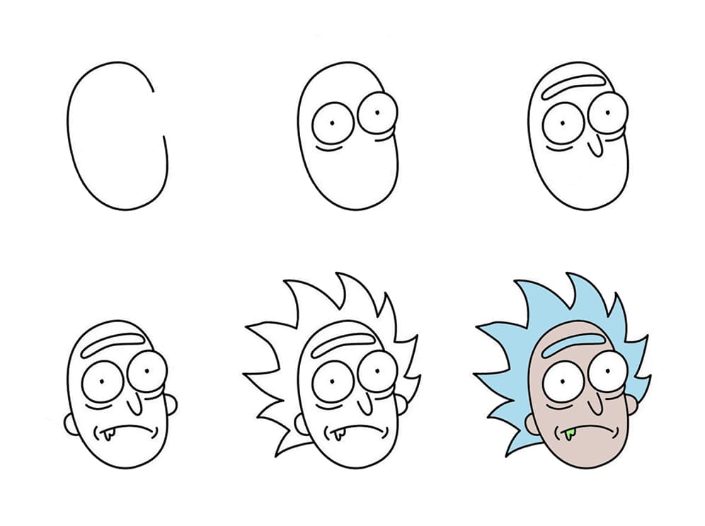 Rick Sanchez the Scientist Drawing Ideas