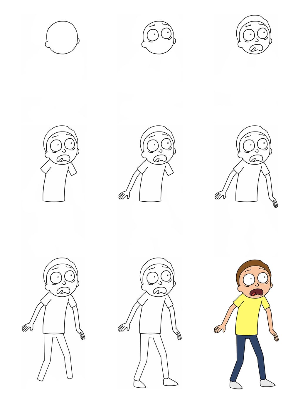 Scared Morty Smith Drawing Ideas