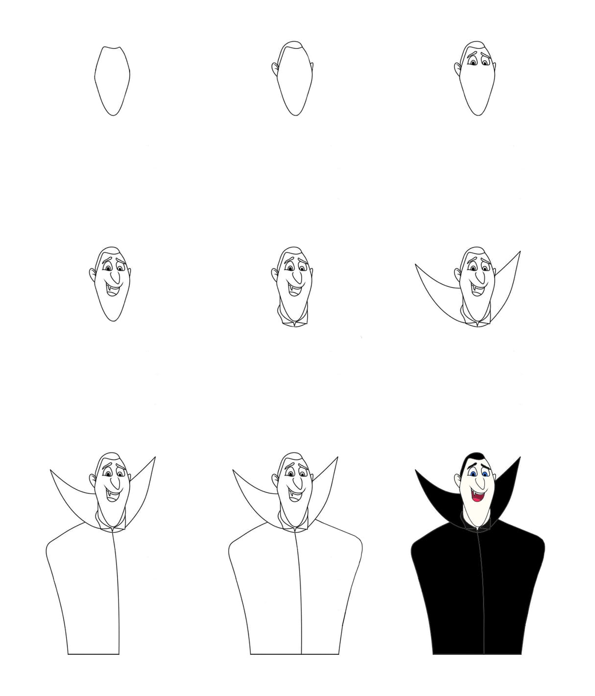 Smiling Dracula Drawing Ideas