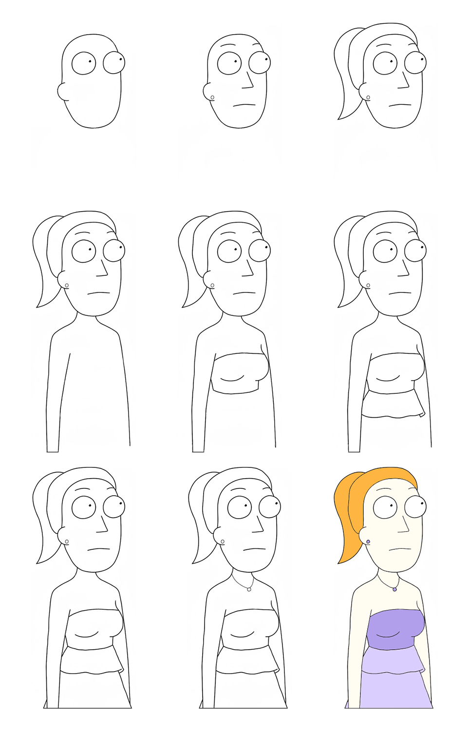 Summer wearing dress Drawing Ideas