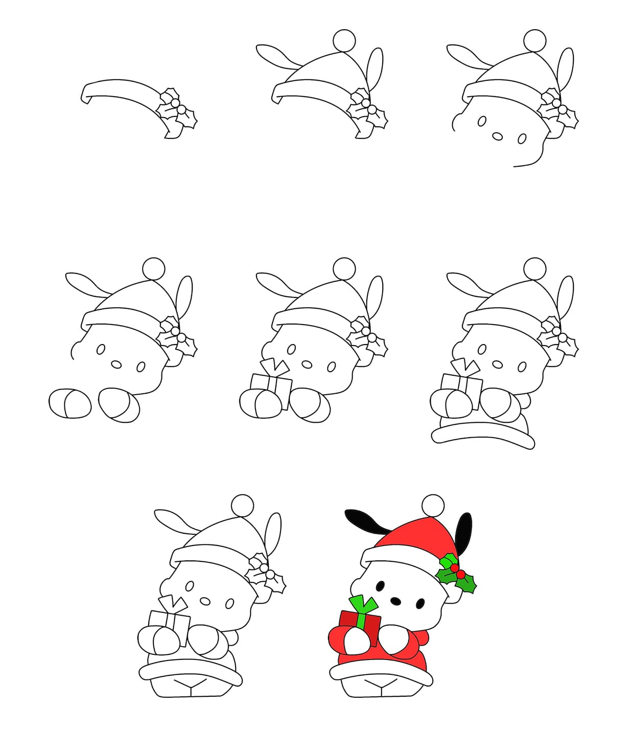 Christmas Pochacco Drawing Ideas